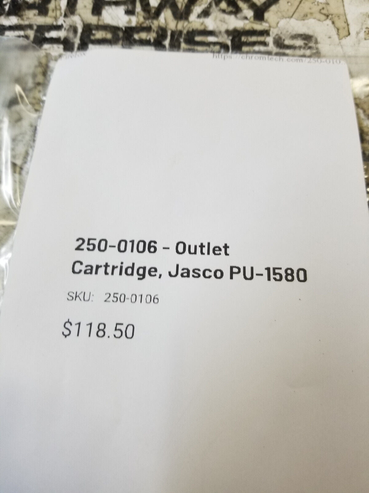AS-250-0106 Outlet Cartridge, Jasco PU-1580 CANADIAN LIFE SCIENCE