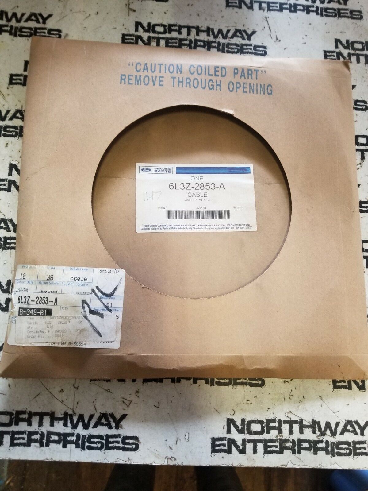 Genuine Ford Parking Brake Cable 6L3Z-2853-A