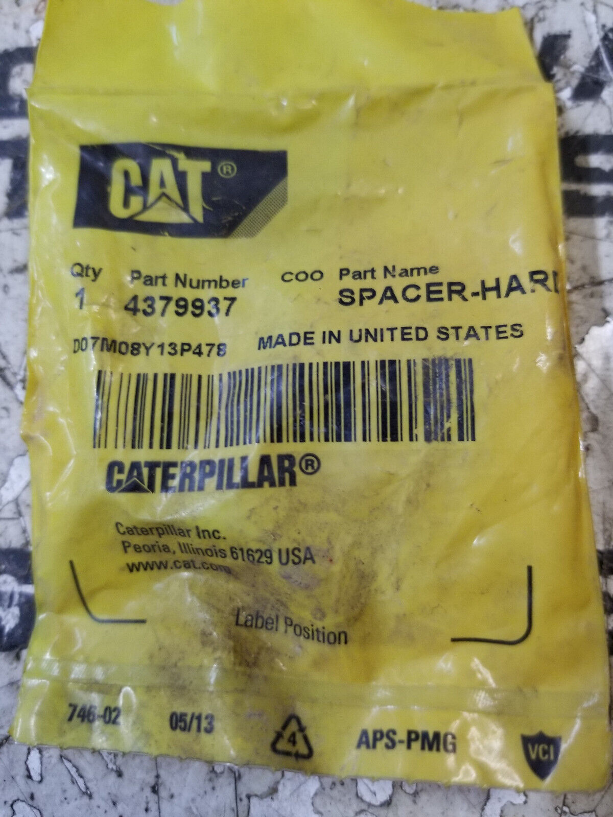 LOT OF 3PC CATERPILLAR WASHER SPACER 437-9937