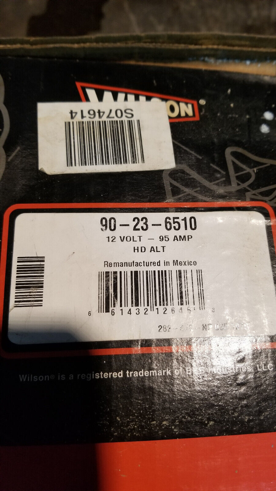 Wilson Hd Rotating Elect 90-23-6510 Aak Series Alternator 12v, 95 Amp