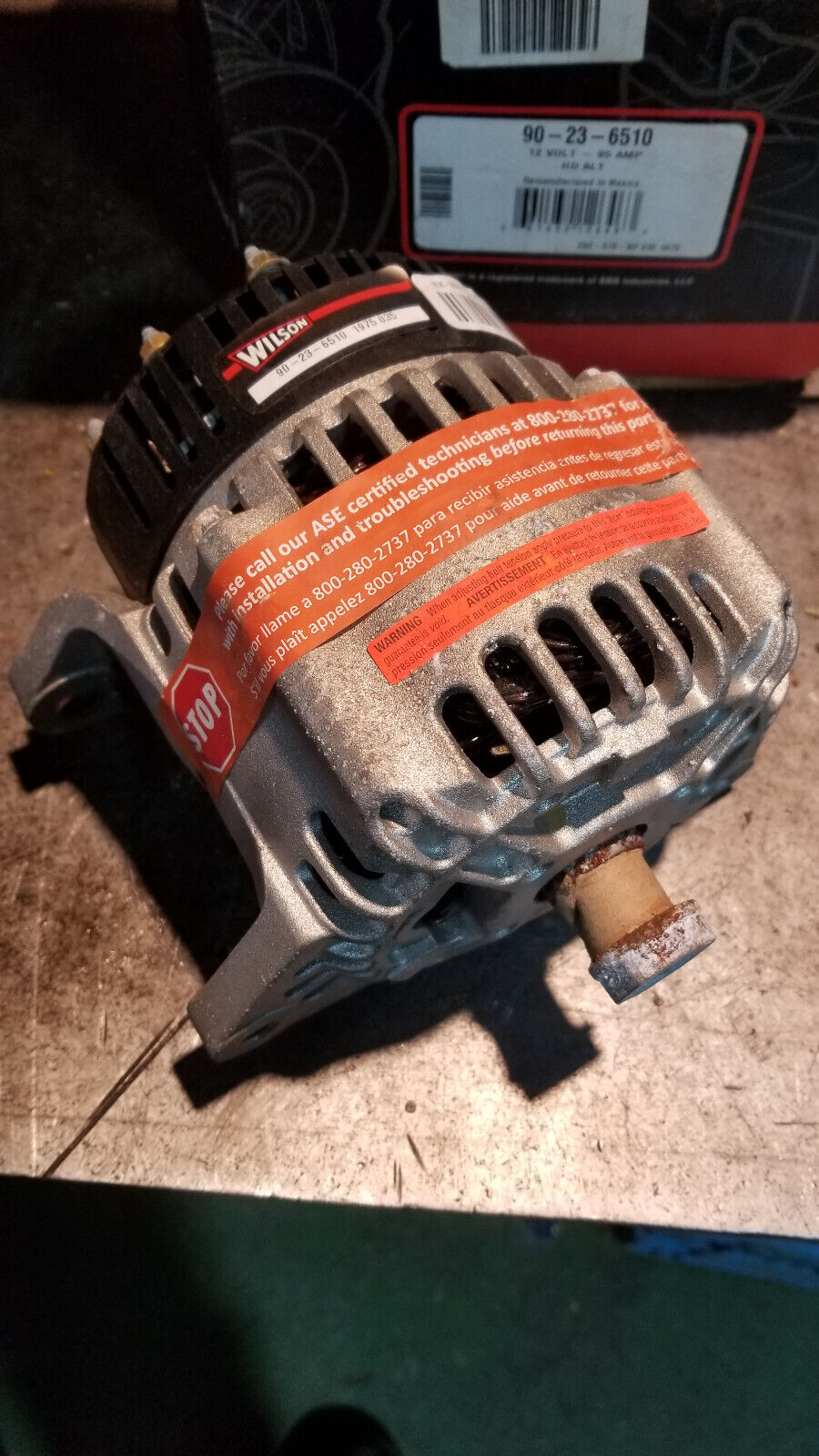Wilson Hd Rotating Elect 90-23-6510 Aak Series Alternator 12v, 95 Amp