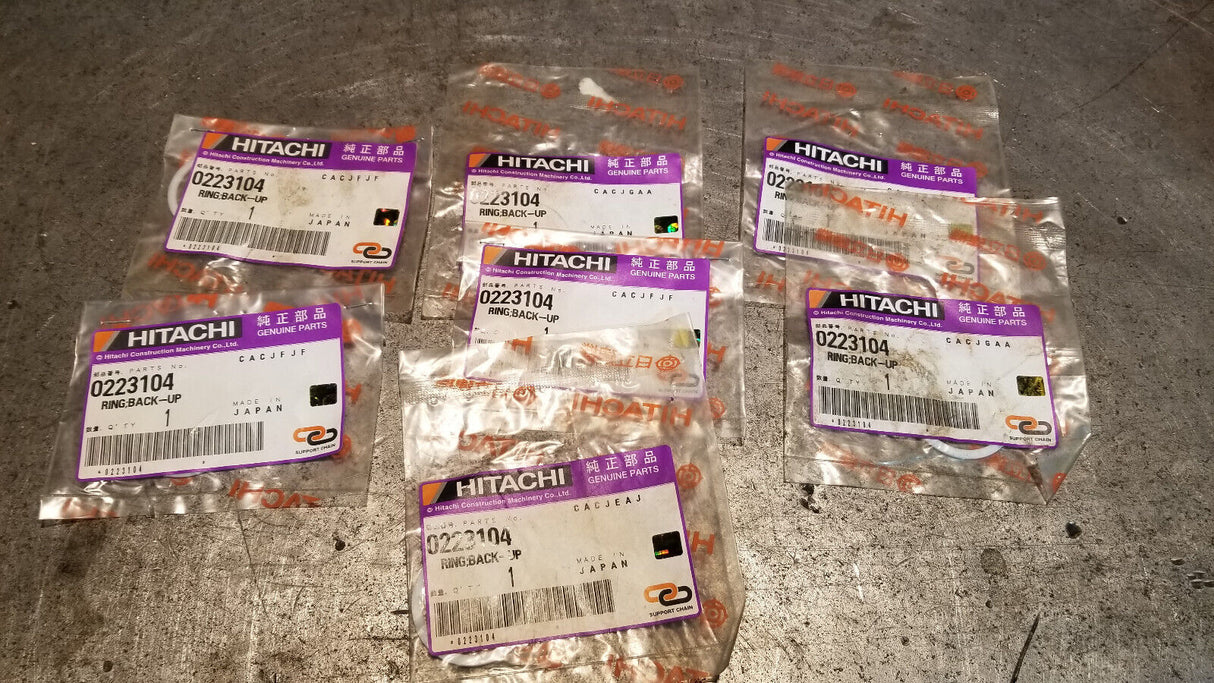 0223104 HITACHI O-RING LOT OF 7 PIECES