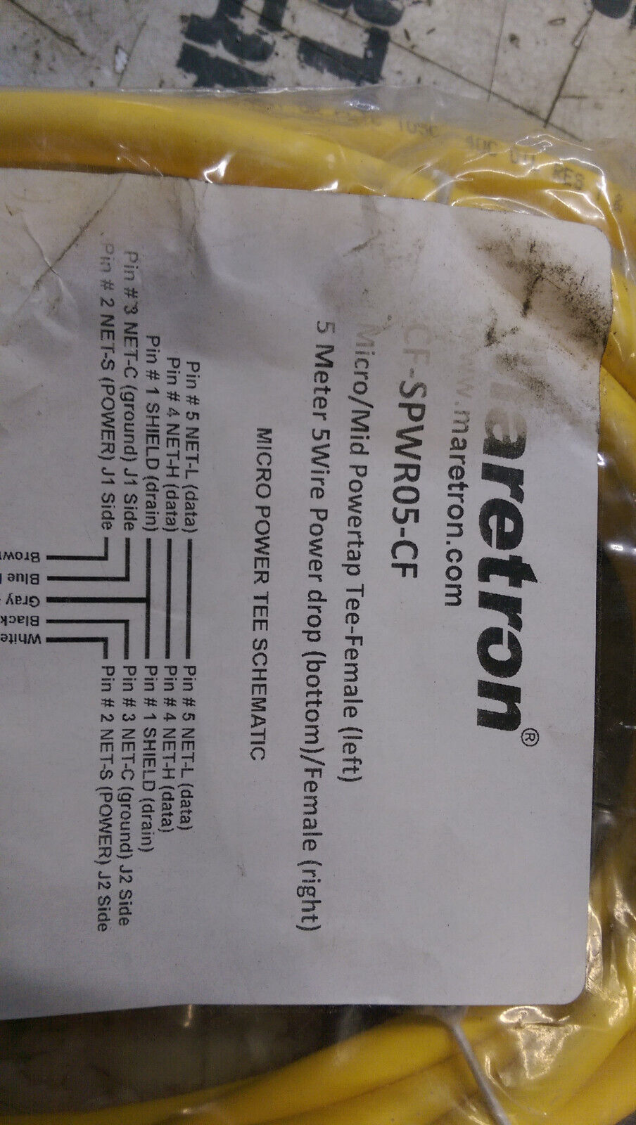 Maretron NMEA 2000 Micro/Mid Powertap Tee 5m CF-SPWR05-CF