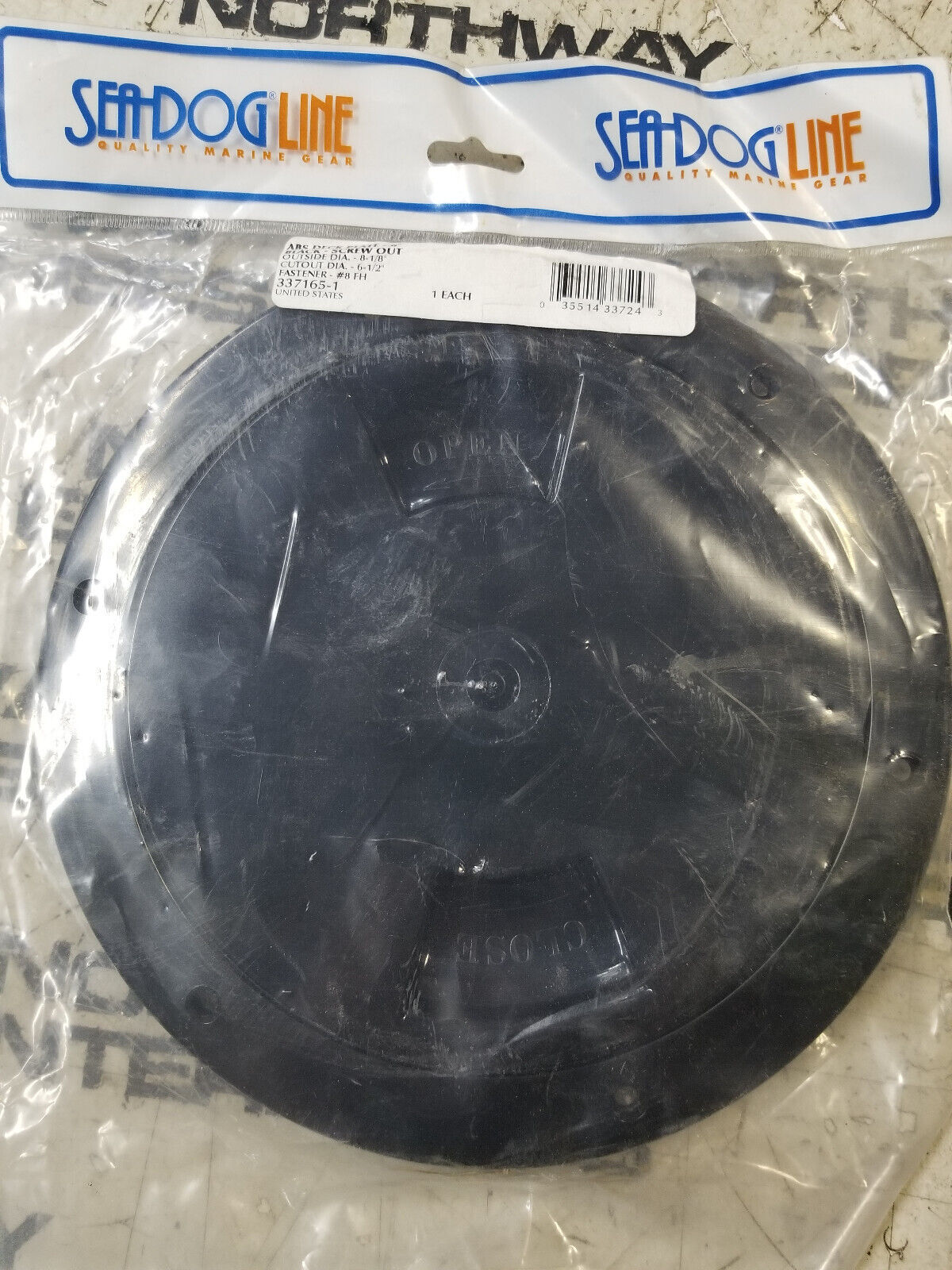 Sea-Dog 6" Deck Plate Black #337165-1 337165