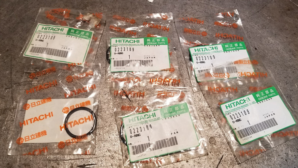 0223109 HITACHI O-RING LOT OF 6 PIECES