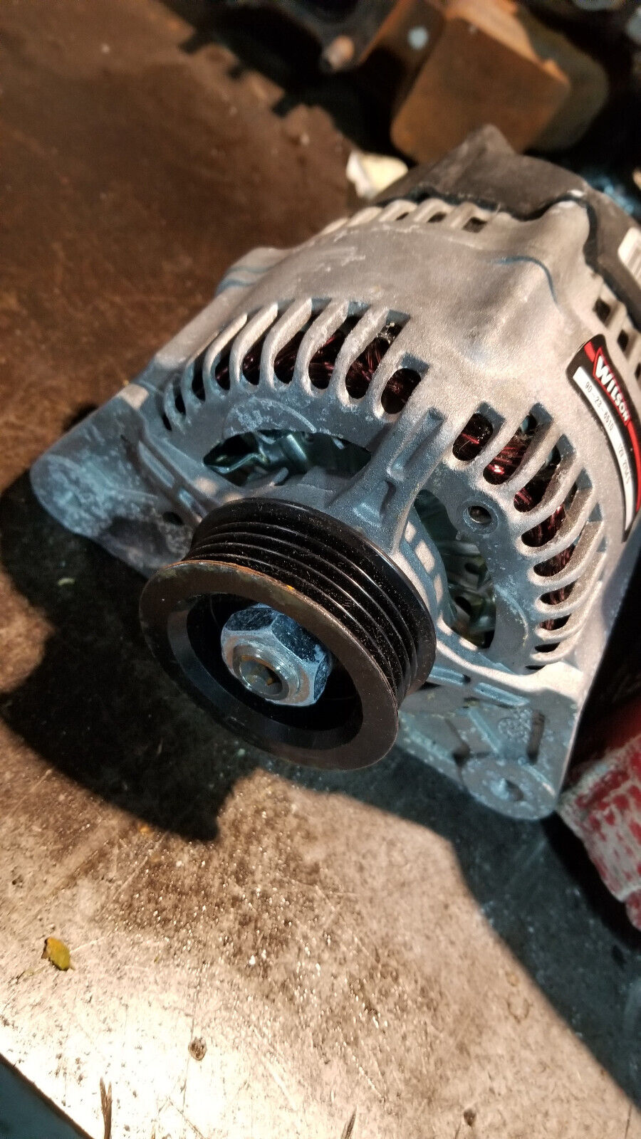 Wilson Hd Rotating Elect 90-23-6510 Aak Series Alternator 12v, 95 Amp W/ PULLEY