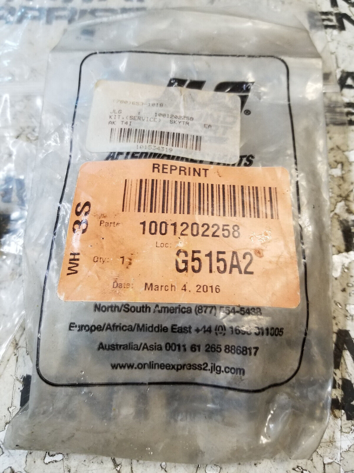 JLG LIFT,SKYJACK,GENIE,MEC ,TEREX 1001202258 KIT,SERVICE