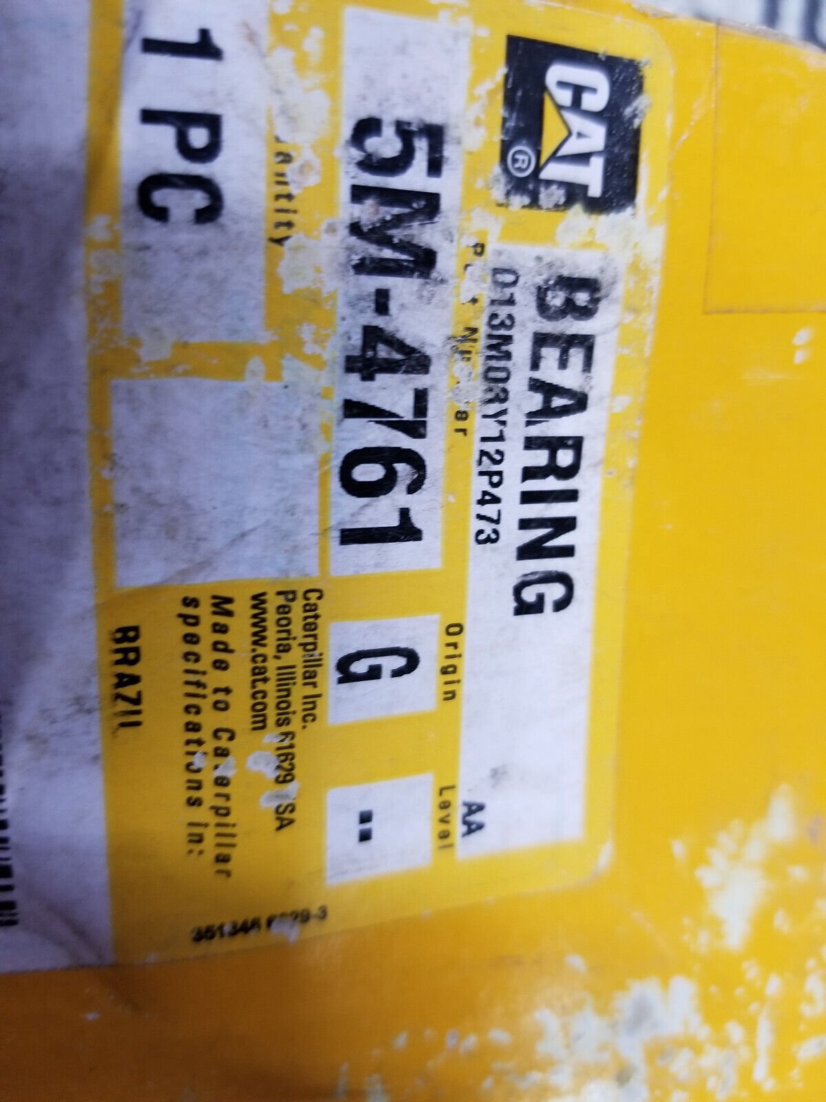 GENUINE CAT 5M-4761 BEARING 5M4761