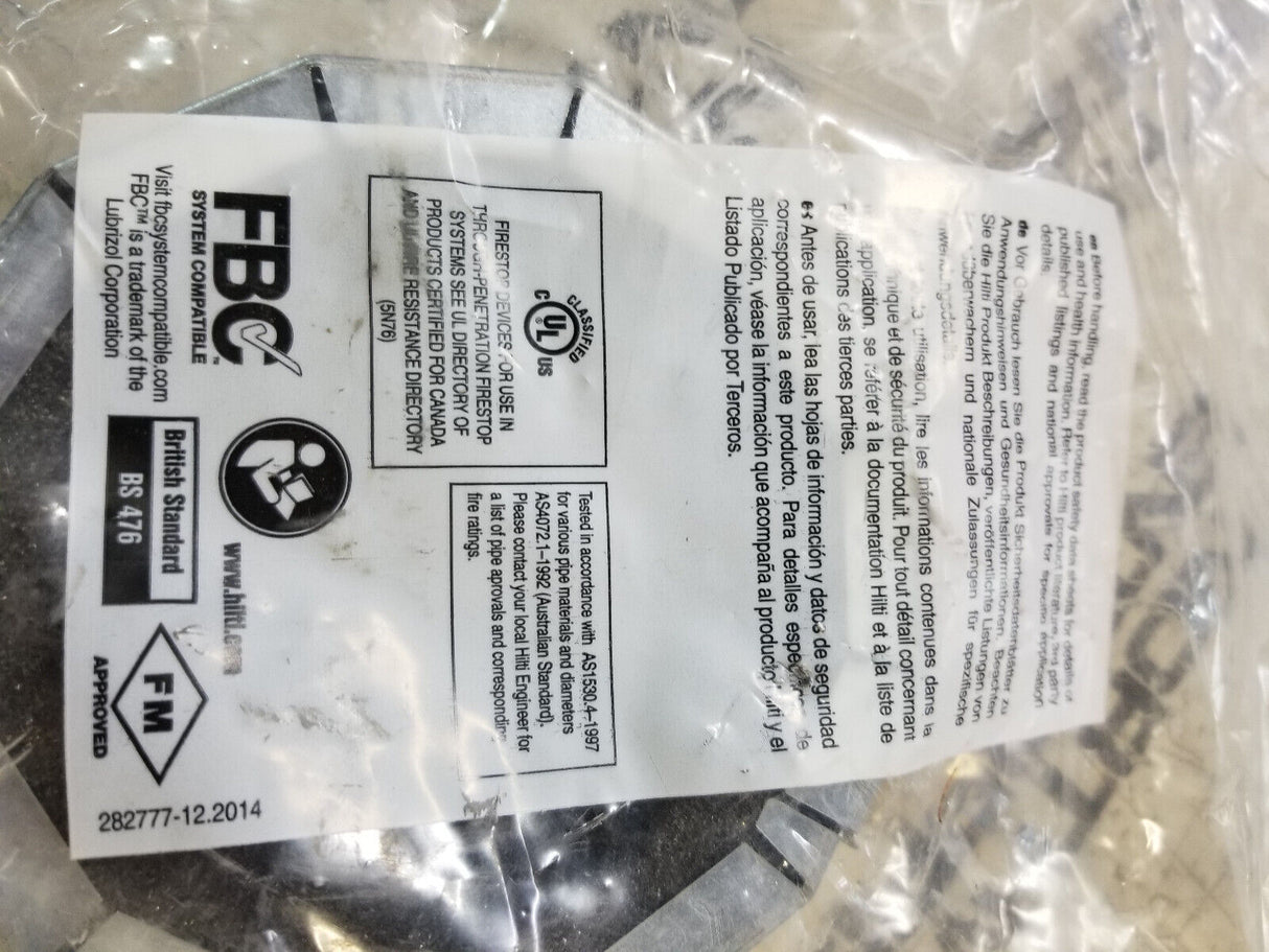 CP643-90/3" 304328 Hilti CP 643-90/3" N # 304328 Firestop Collar New