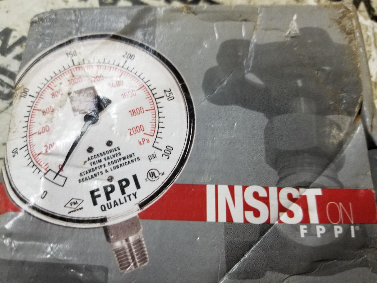 11-553-00A FPPI Air/Water Fire Sprinkler Pressure Gauge 0-300PSI