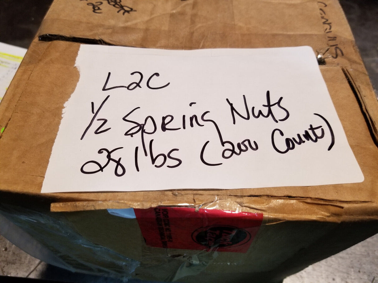 1 BOX OF 28LBS / ROUGHLY 200PC OF 1/2 in. Strut Channel Spring Nuts