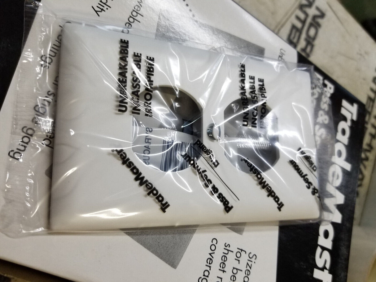 Pass & Seymour TP8-W 1Gang white Wall Plate 1 - BOX OF 25pc TP8W