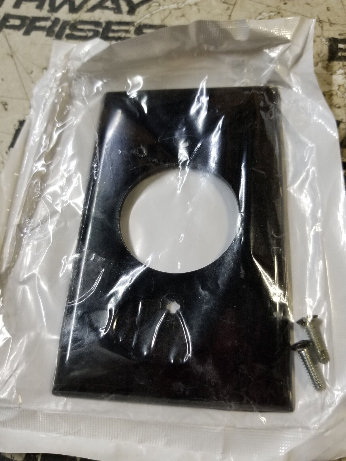 LOT OF 12PC - LEVITON 80720-E 1-Gang 1.60-Inch Receptacle Wallplate, Ebony