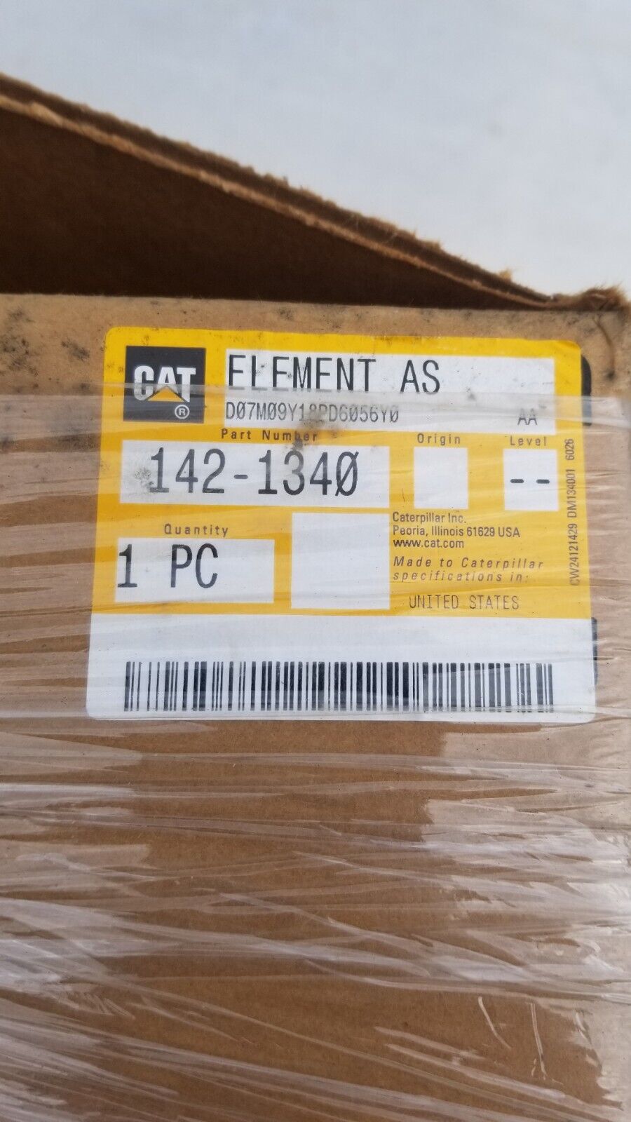 Cat 142-1340 PRIMARY ULTRA HIGH EFFICIENCY ENGINE AIR FILTER 1421340