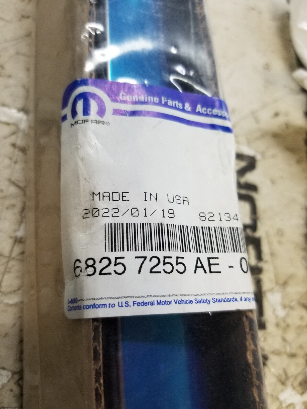 Genuine Mopar Rear Door Belt Outer Weatherstrip Left 68257255AE