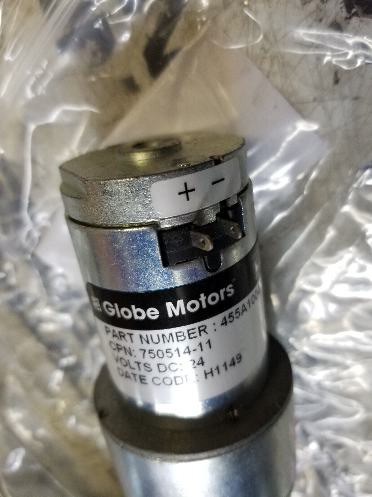 Globe 455A1004 Gear Motor 455A1004 65.5:1 24V-DC GEARMOTOR