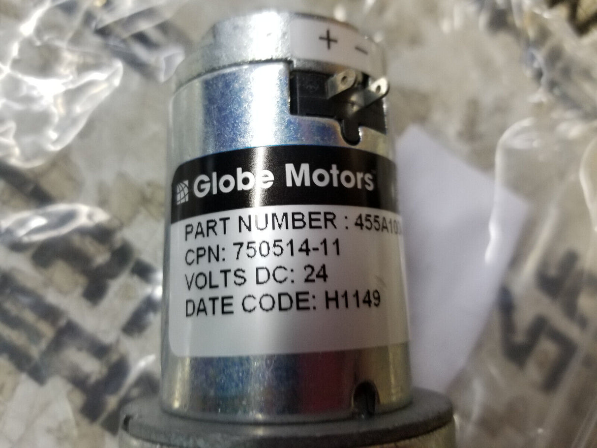 Globe 455A1004 Gear Motor 455A1004 65.5:1 24V-DC GEARMOTOR