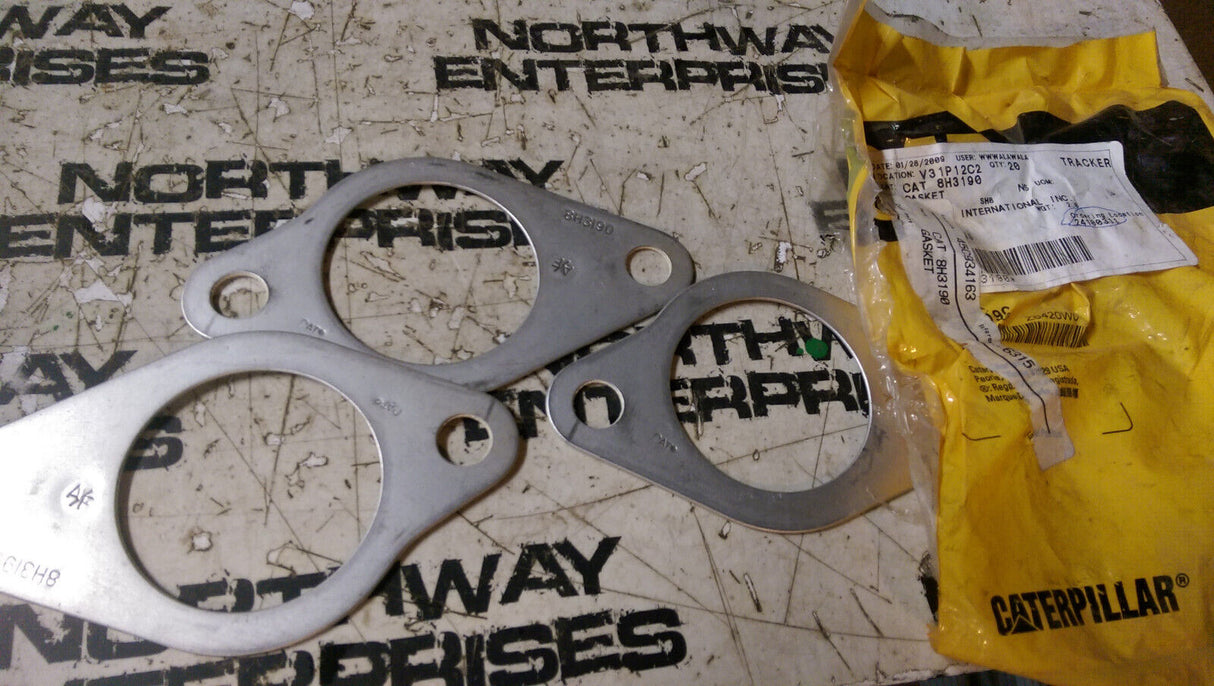 Lot of 3pc 8H3190 Caterpillar Exhaust Gasket 8H-3190