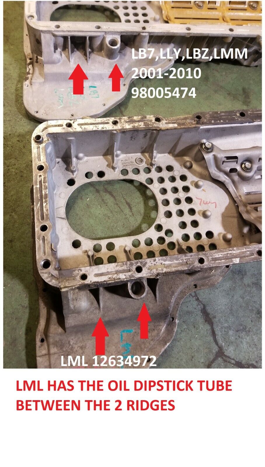 12634971 2011-2015 UPPER OIL PAN CHEVROLET Duramax 6.6l 6.6 LML reflml