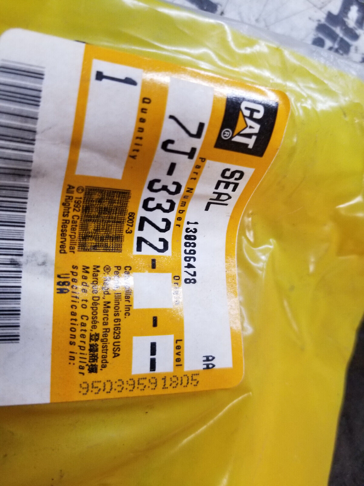 CAT UCUP ROD SEAL 7J-3322 7J3322 5230 5130 229 225 235B 245 235