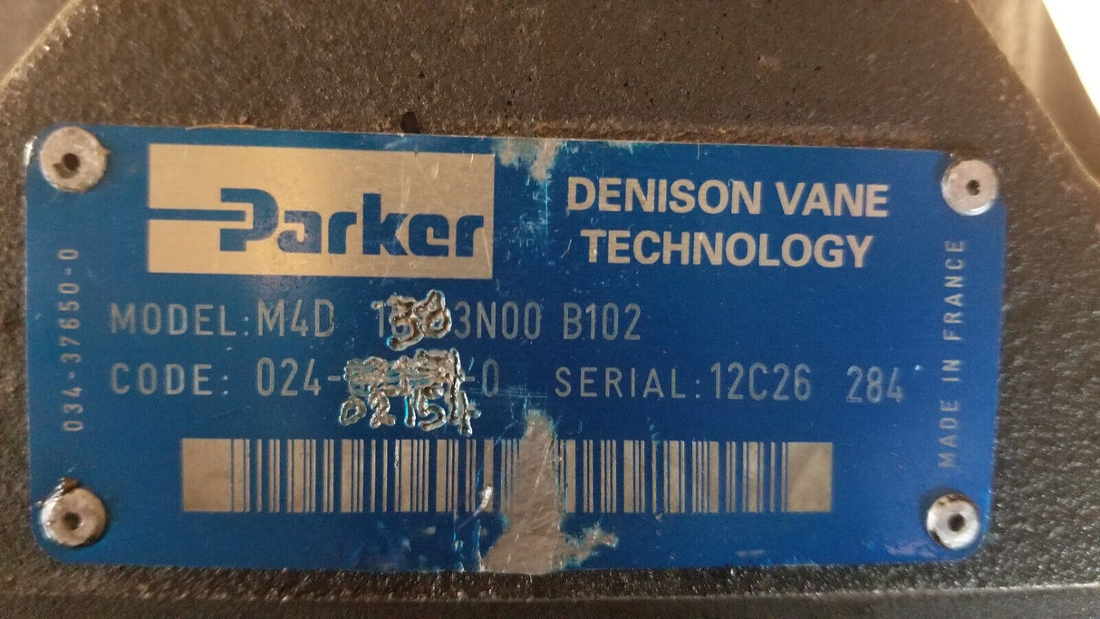 024-02154-0 PARKER DENISON M4D 138 3N00 B102 Medium Duty Vane Motor