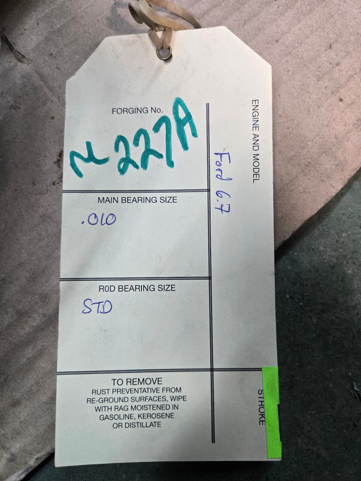 2011-2015 Ford 6.7 Powerstroke Crankshaft SONOFLUXED Polished mains .010 rod std