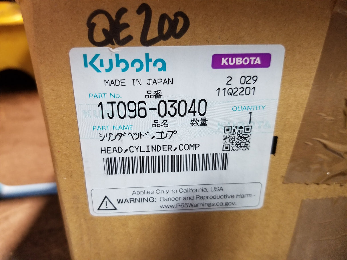 1J096-03040 GENUINE KUBOTA CYLINDER HEAD D1105 B2400 B2410