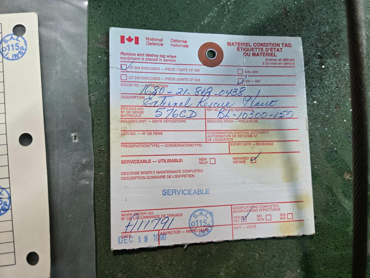 BREEZE CORPORATION RESCUE WINCH ASSEMBLY BL-10300-150 REF 439