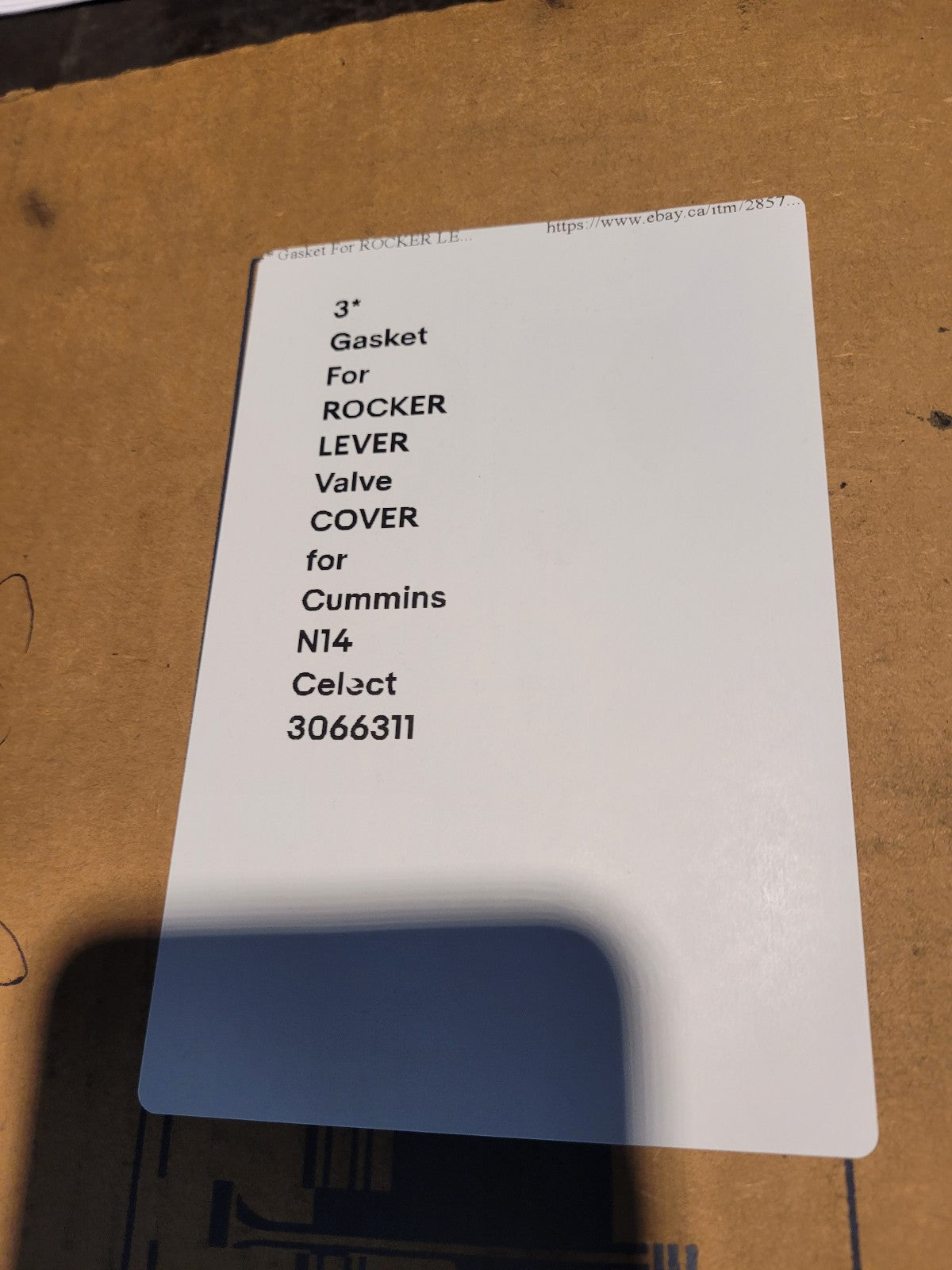 (3) Cummins N14 Rocker Cover Gasket 3066311