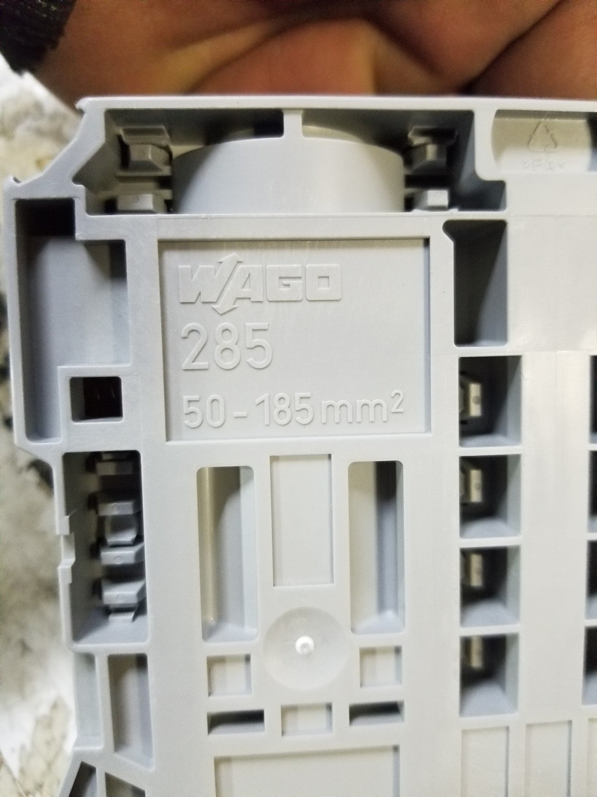 1PC - 285-1185 Feed Through Terminal Block, Grey, 2 Conductor 0285-1185