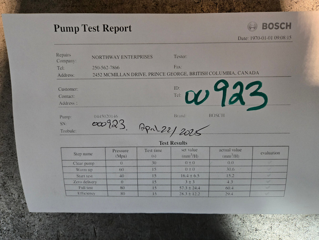TESTED 0445020146 Dodge 6.7L CUMMINS High Pressure Injection Pump