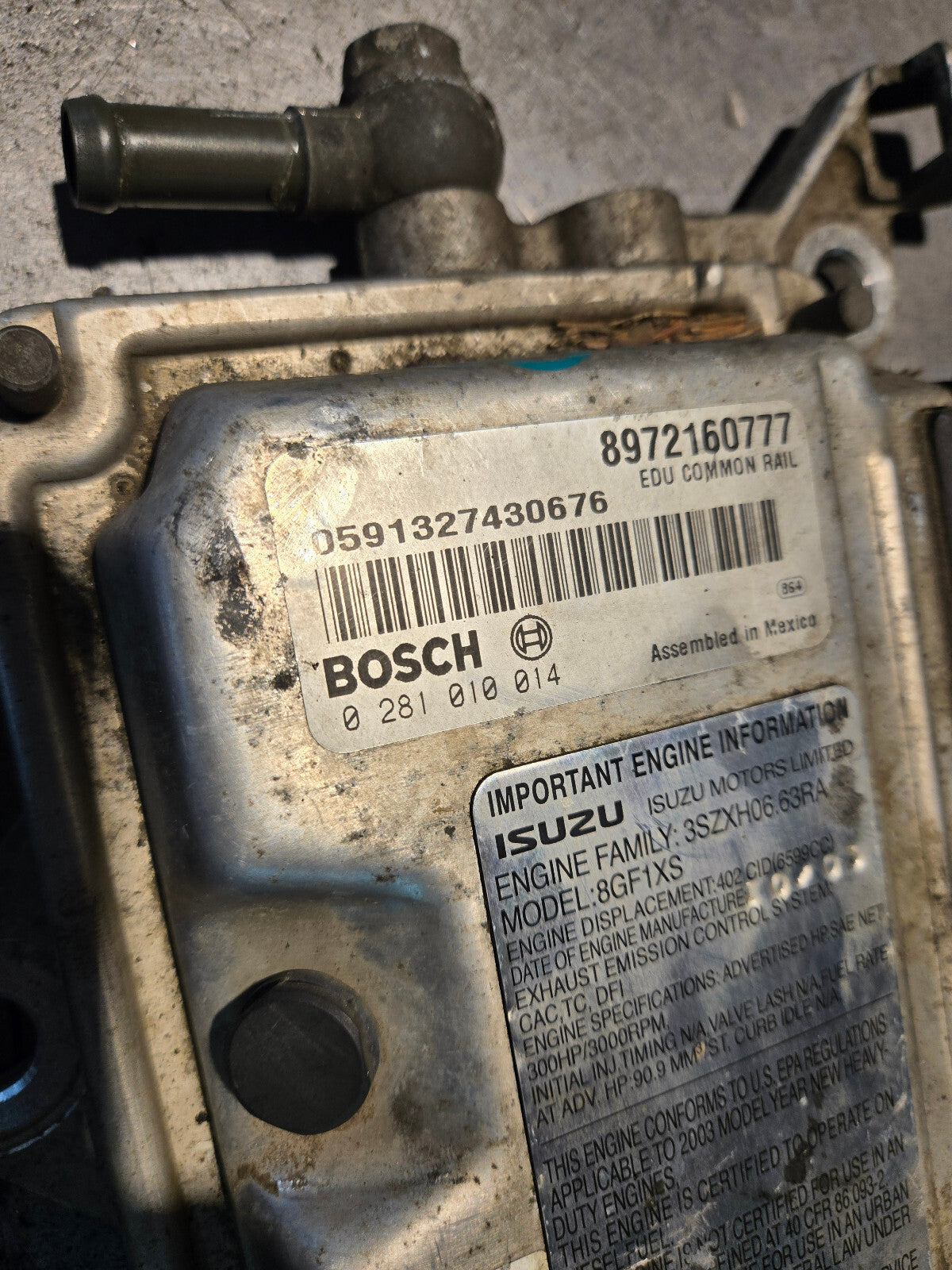 CORE 01-04 DURAMAX 6.6 CHEVY SILVERADO GMC SIERRA 2500 3500 FICM 8972160777