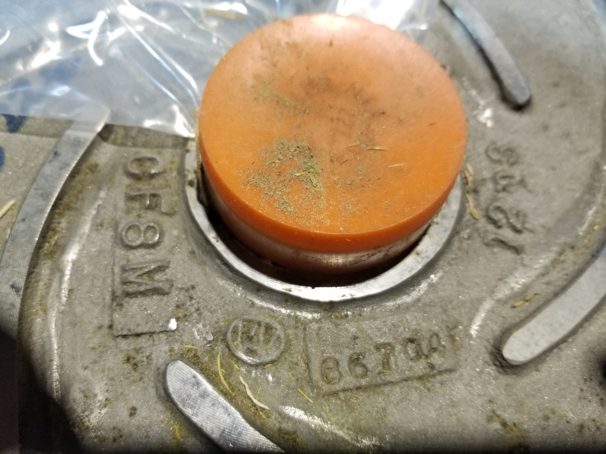 0D02490A02 1203 3196xlt 8x10-13 Stainless 5-vane Pump Impeller 12-3/8in Od