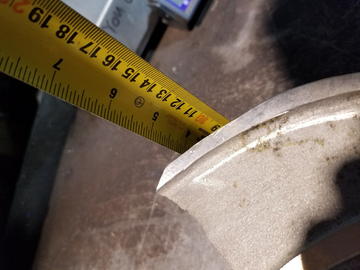 0D02490A02 1203 3196xlt 8x10-13 Stainless 5-vane Pump Impeller 12-3/8in Od