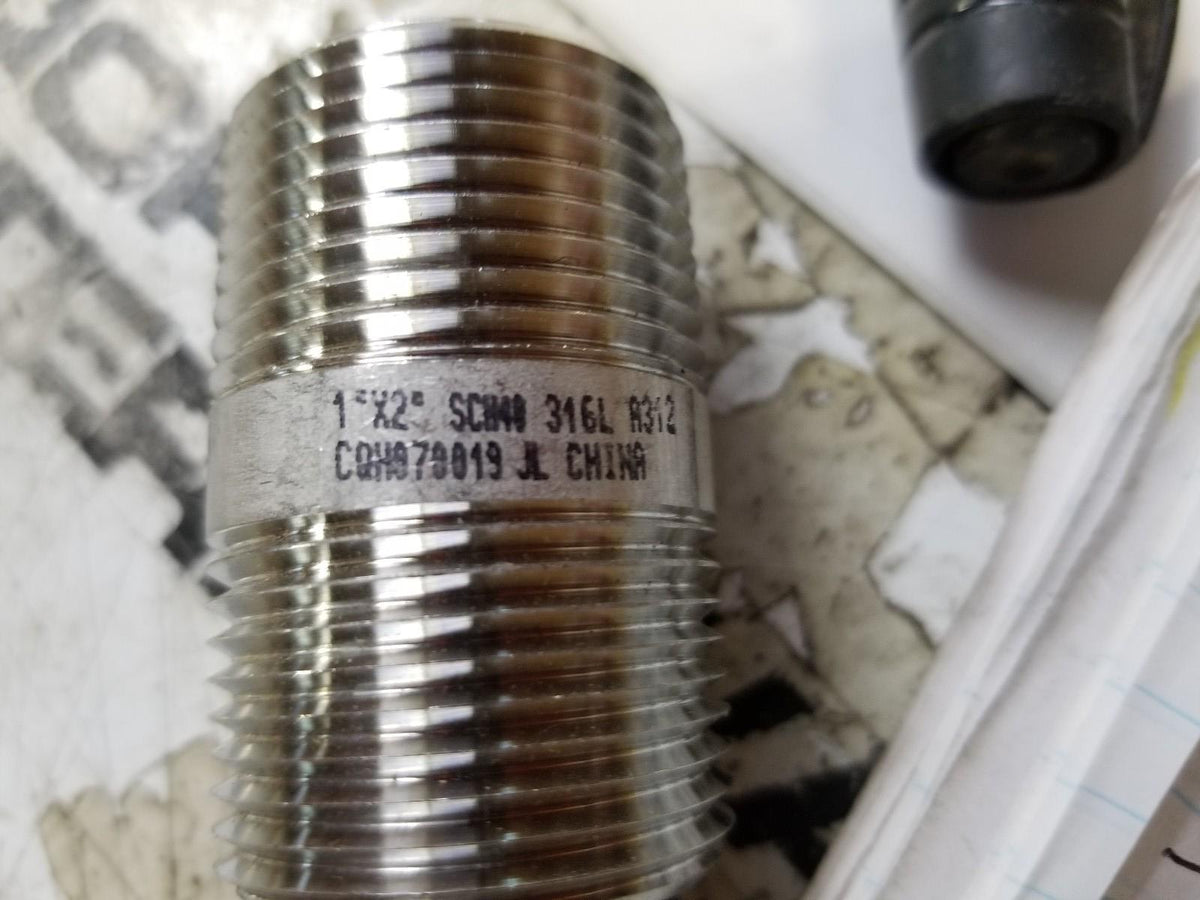 1 BAG OF 60PC - 1 X 2 STAINLESS 316L #1011839 SCH40 1" NPT