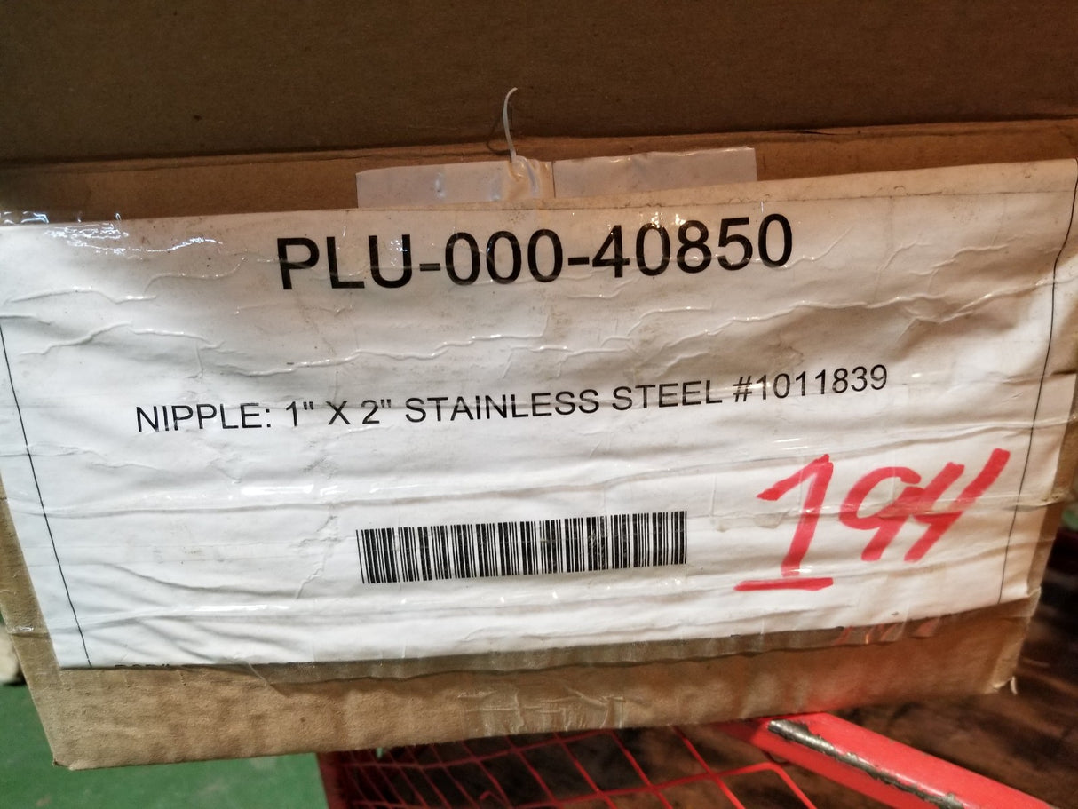 1 BAG OF 60PC - 1 X 2 STAINLESS 316L #1011839 SCH40 1" NPT