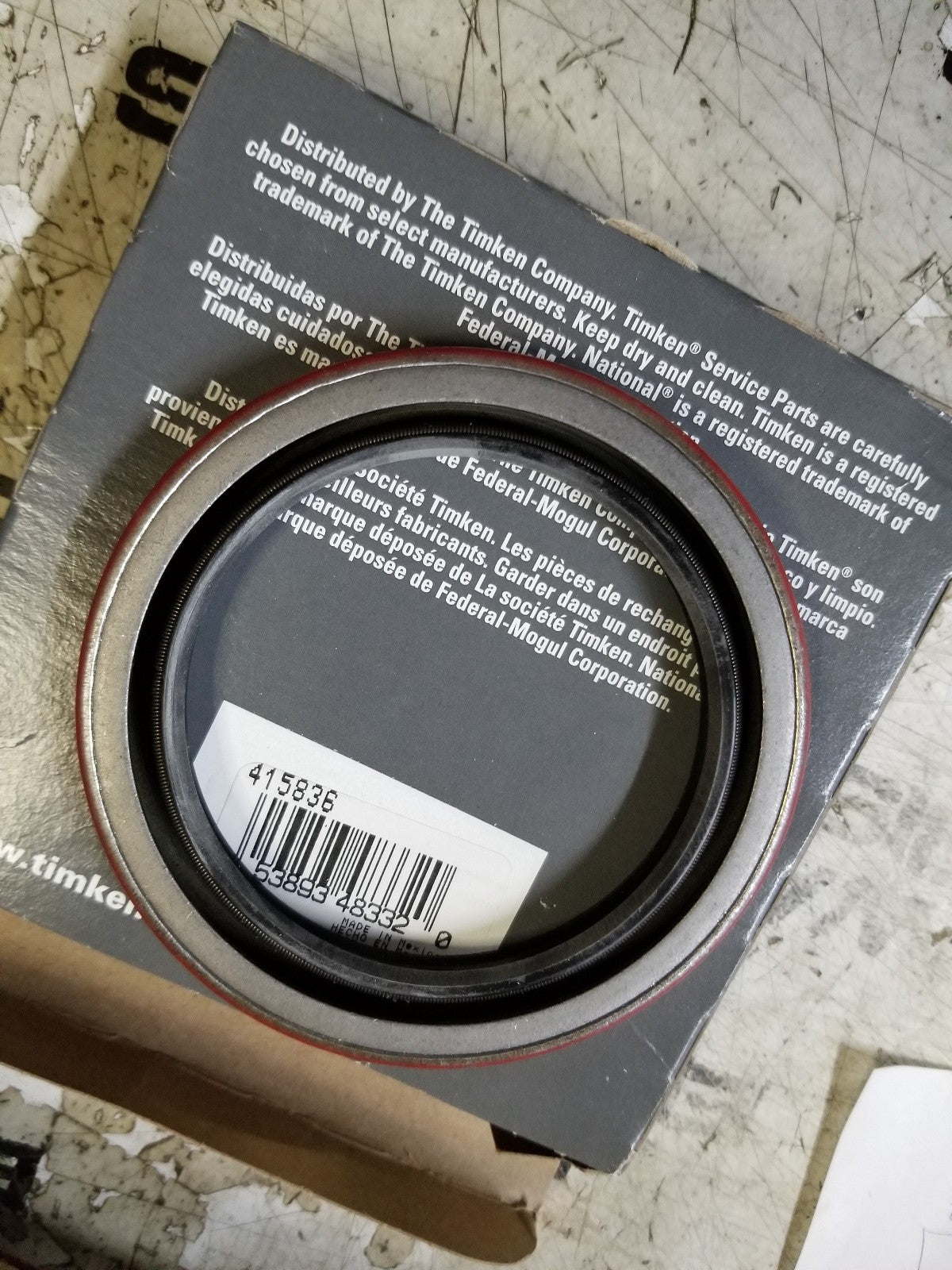 415836 TIMKEN SEAL 3.000 in Shaft Dia., 4.008 in OD, 0.437 in Overall Width