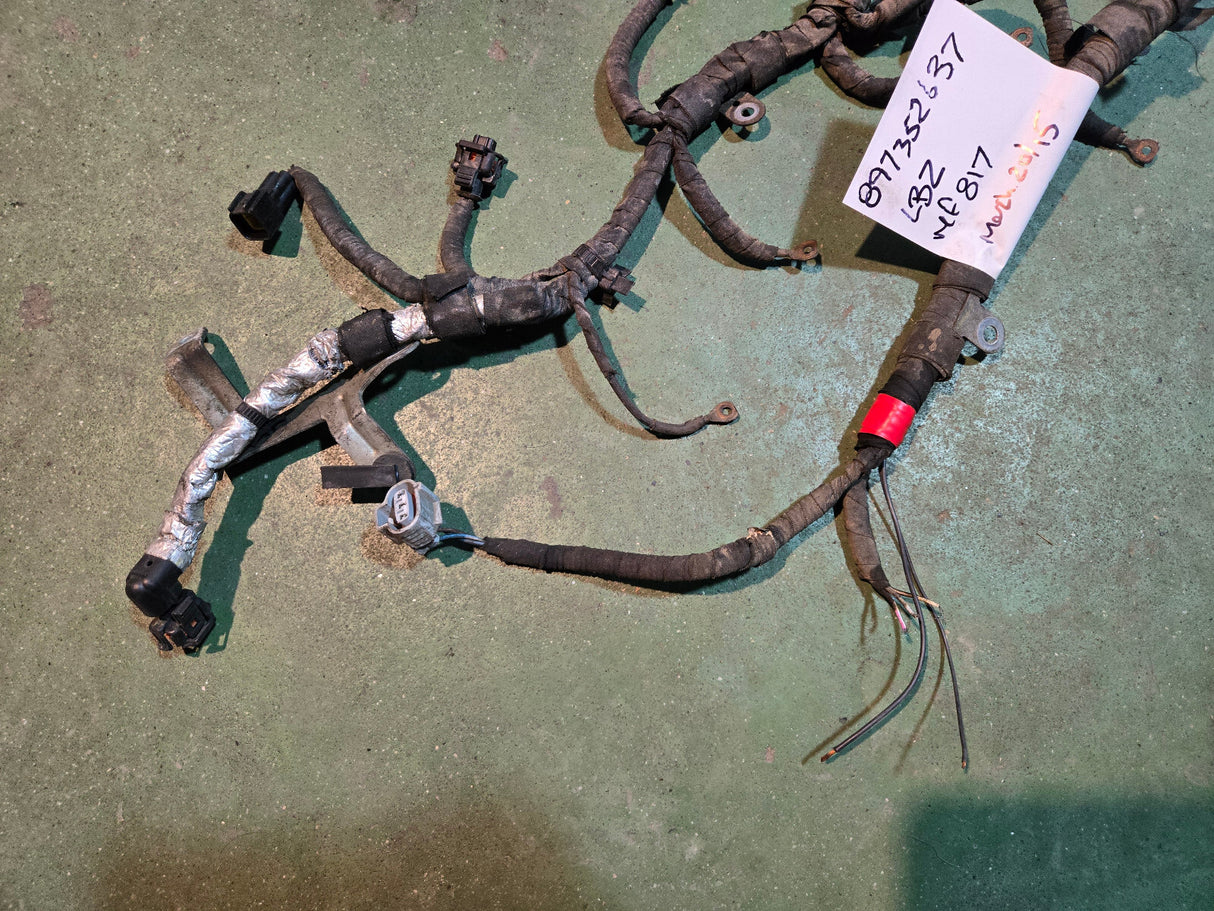 897352637 CHEV 06-07 LBZ 6.6L Duramax Engine Harness REF 817