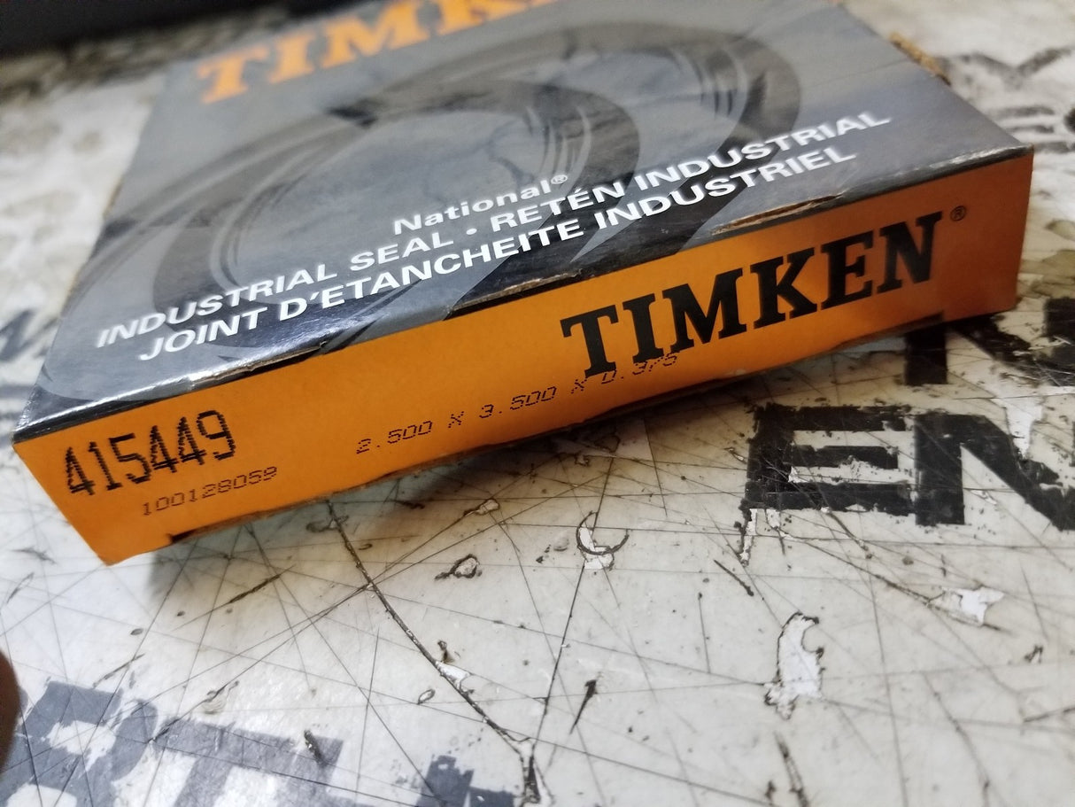 415449 TIMKEN SEAL 2.500 in Shaft Dia., 3.505 in OD, 0.375 in Overall Width