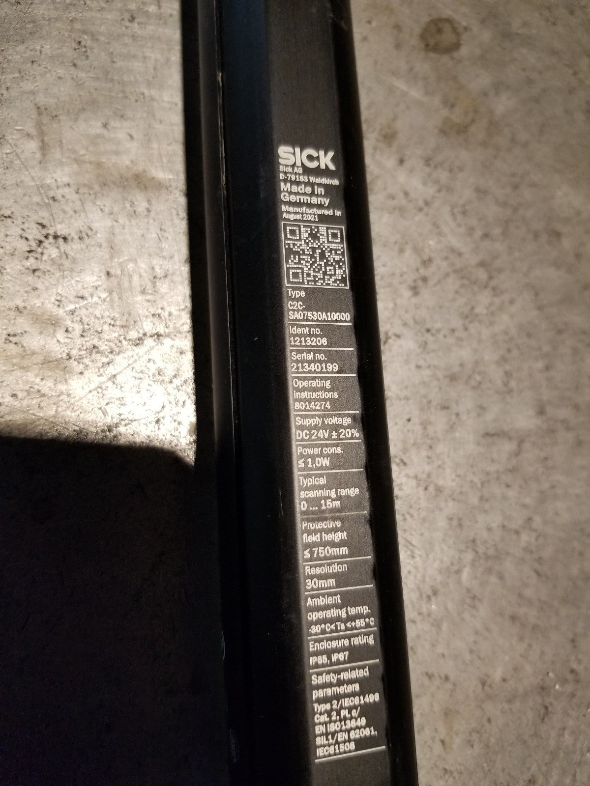 SICK C2C-EA07530A10000 Detec2 Core D-79183 Safety Light Curtain Barrier SN0199