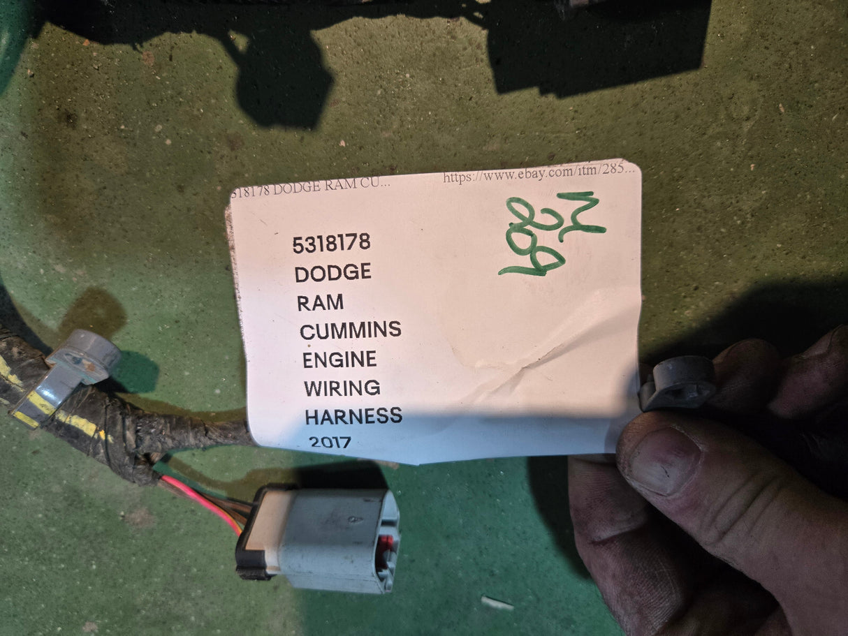 5318178 DODGE RAM CUMMINS ENGINE WIRING HARNESS 2017