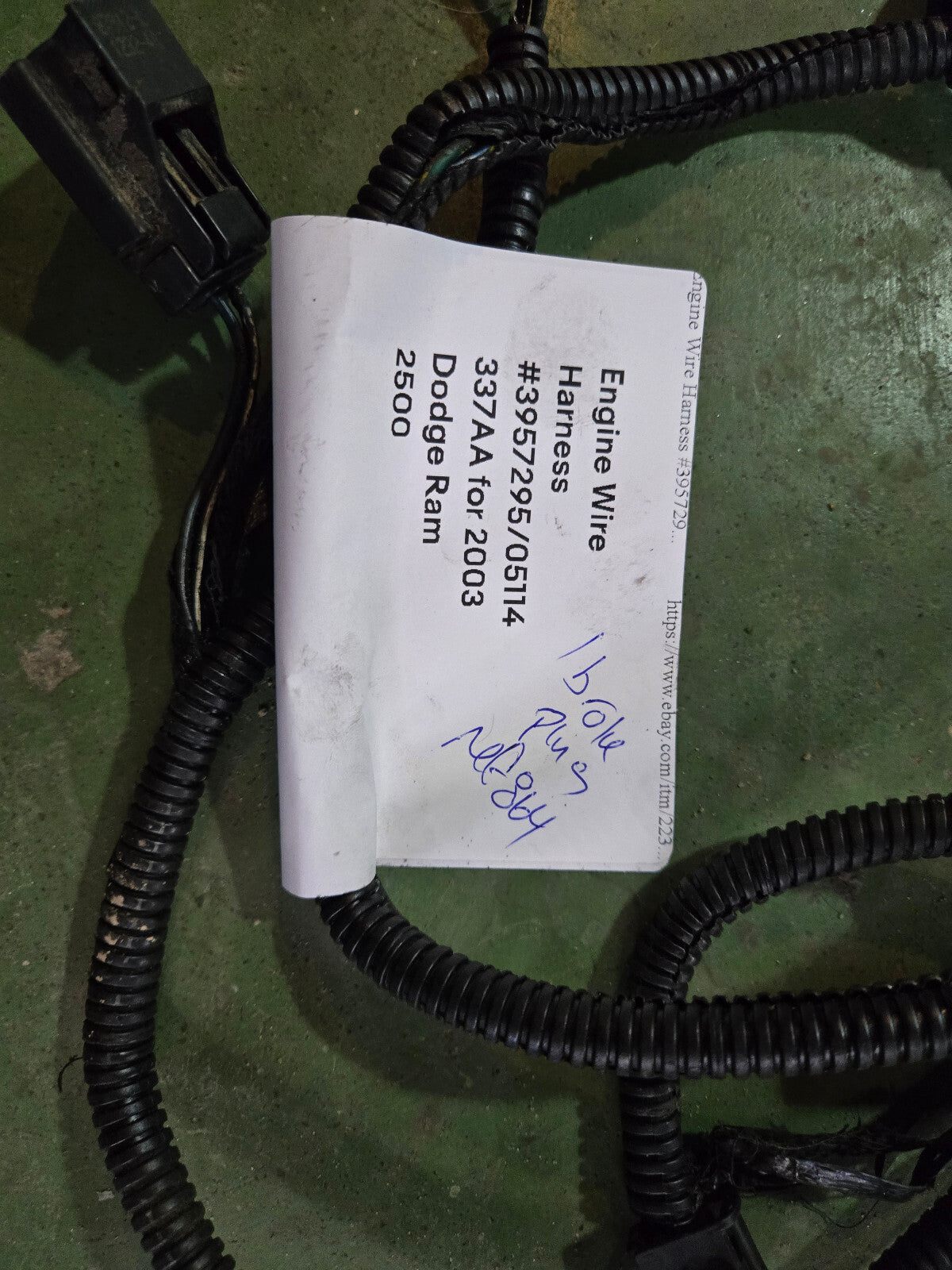 2003 CUMMINS 5.9L 3957295 MOPAR 05114337AA ENGINE WIRE HARNESS