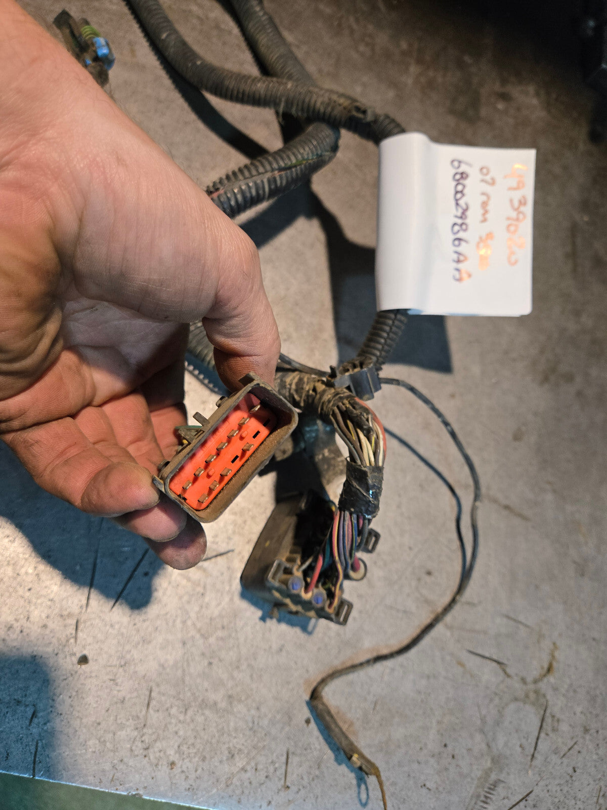 2007 DODGE RAM2500 RAM3500 CUMMINS ENGINE WIRING 5.9LHO 4939020 68002986A