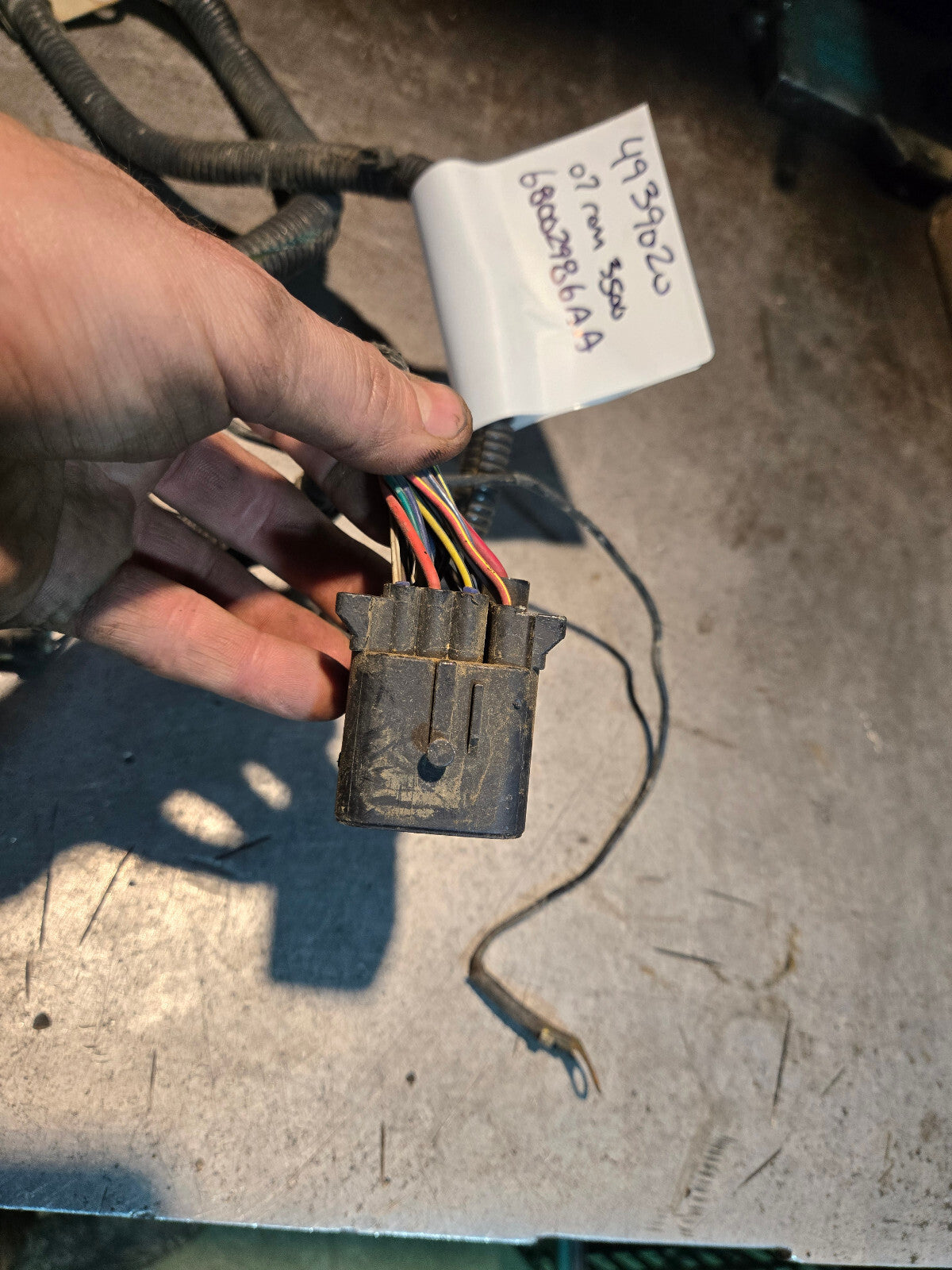 2007 DODGE RAM2500 RAM3500 CUMMINS ENGINE WIRING 5.9LHO 4939020 68002986A