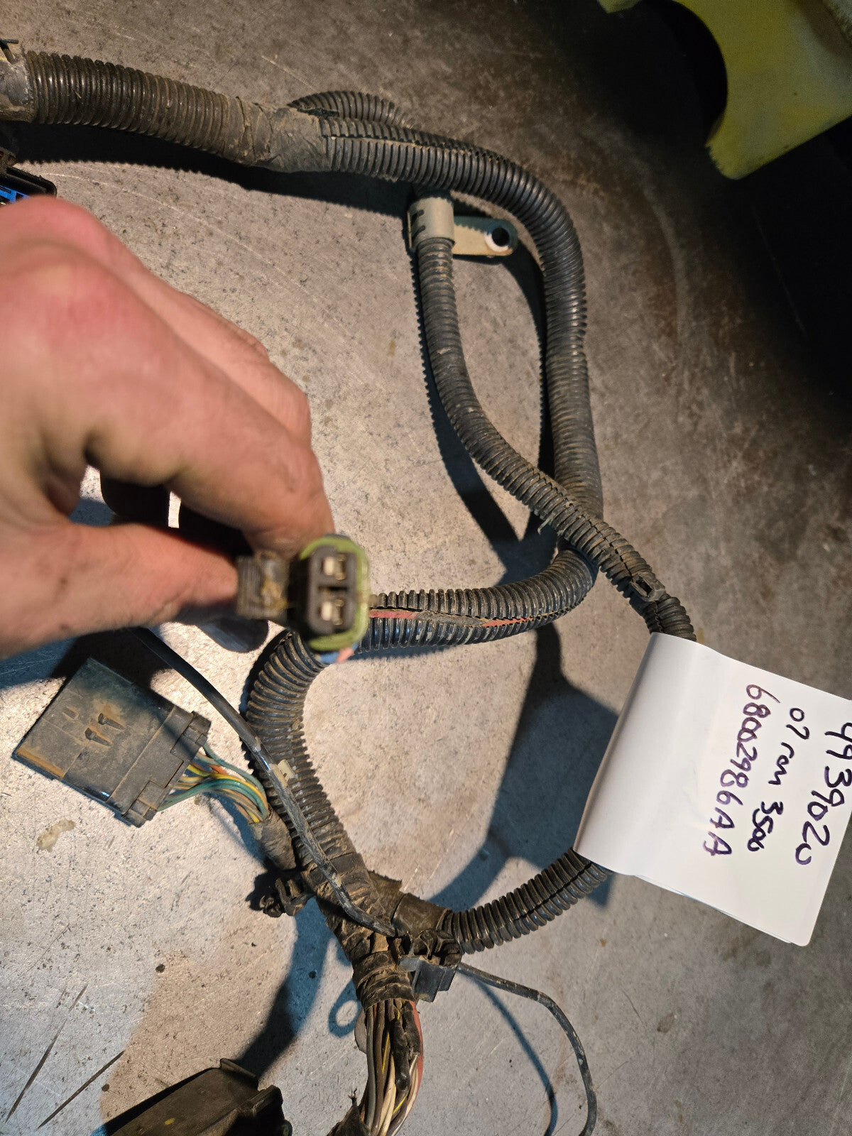 2007 DODGE RAM2500 RAM3500 CUMMINS ENGINE WIRING 5.9LHO 4939020 68002986A