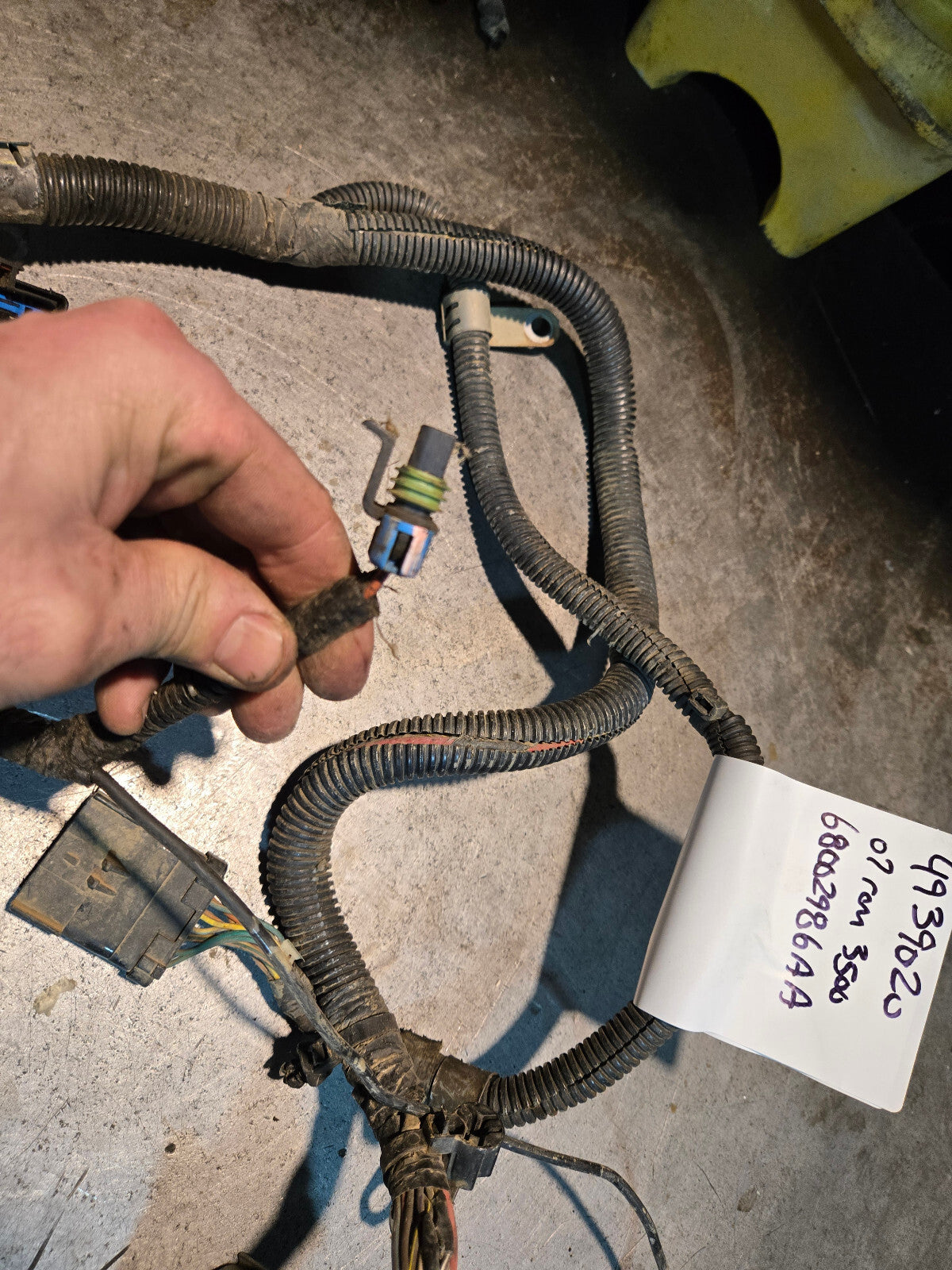 2007 DODGE RAM2500 RAM3500 CUMMINS ENGINE WIRING 5.9LHO 4939020 68002986A