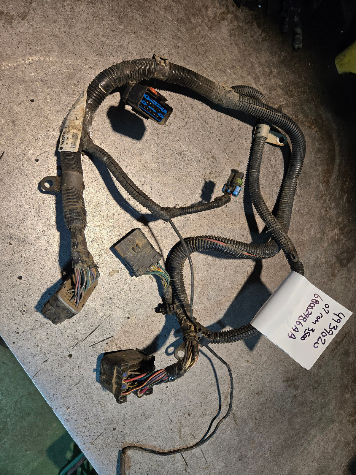 2007 DODGE RAM2500 RAM3500 CUMMINS ENGINE WIRING 5.9LHO 4939020 68002986A
