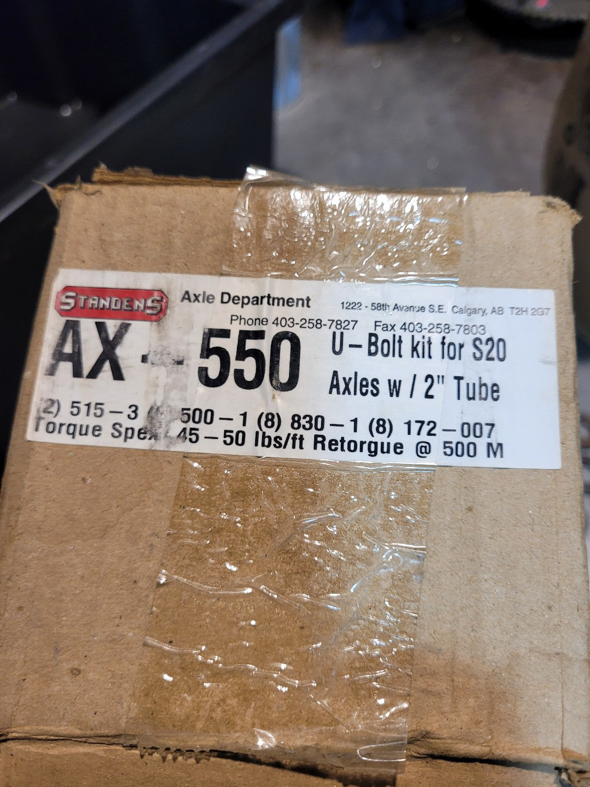 Suspension, 5/8 x 5 x 11 U Bolt Kit 3 SPG 10K TP-560