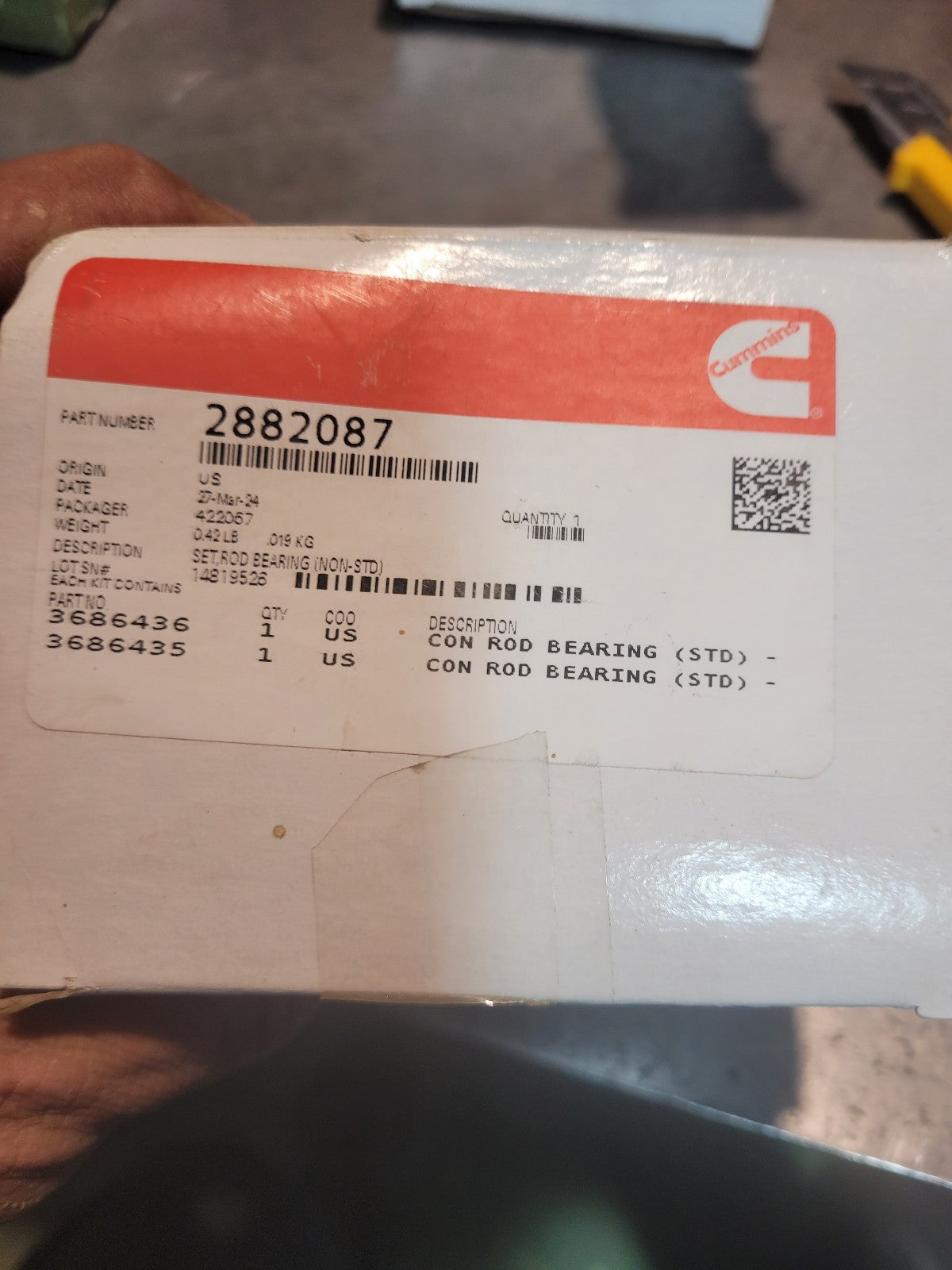 2882087 New Genuine Cummins ISX 15 STD Rod Bearing Pair