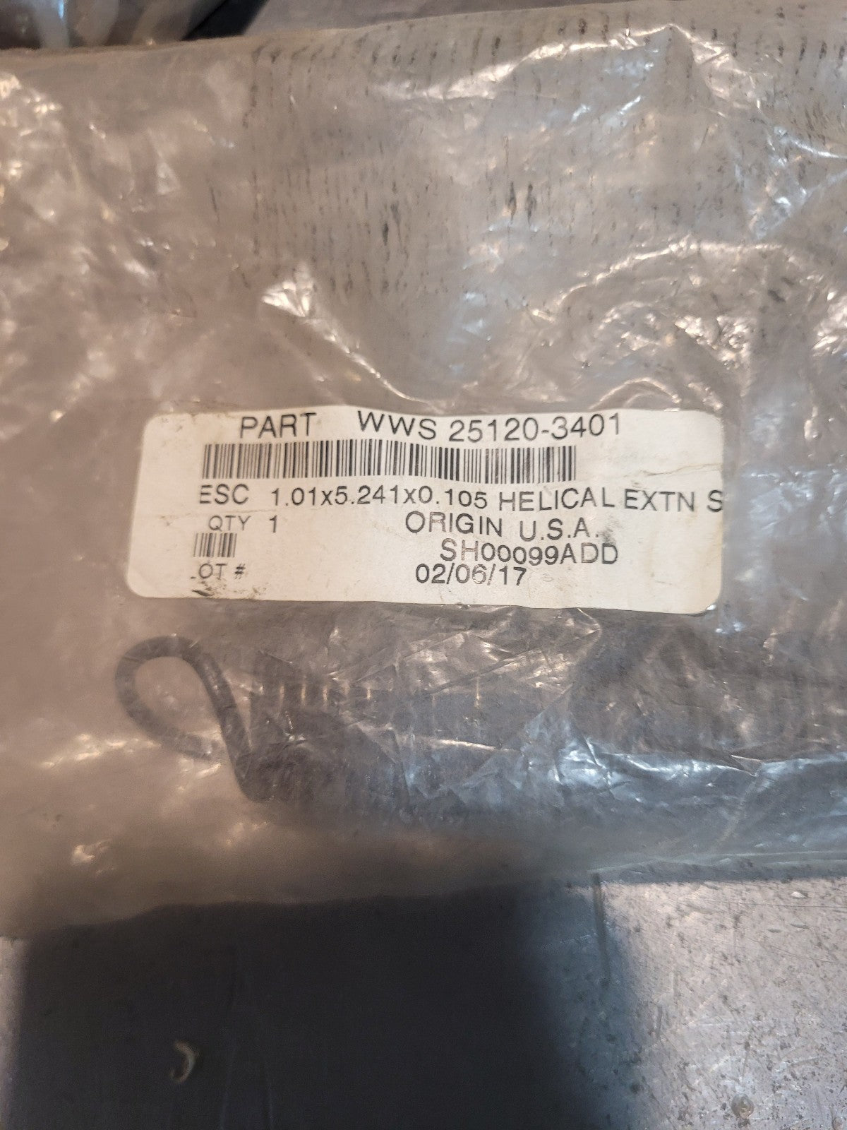 WWS 25120-3401 Spring, Clutch Return WW525120-3401